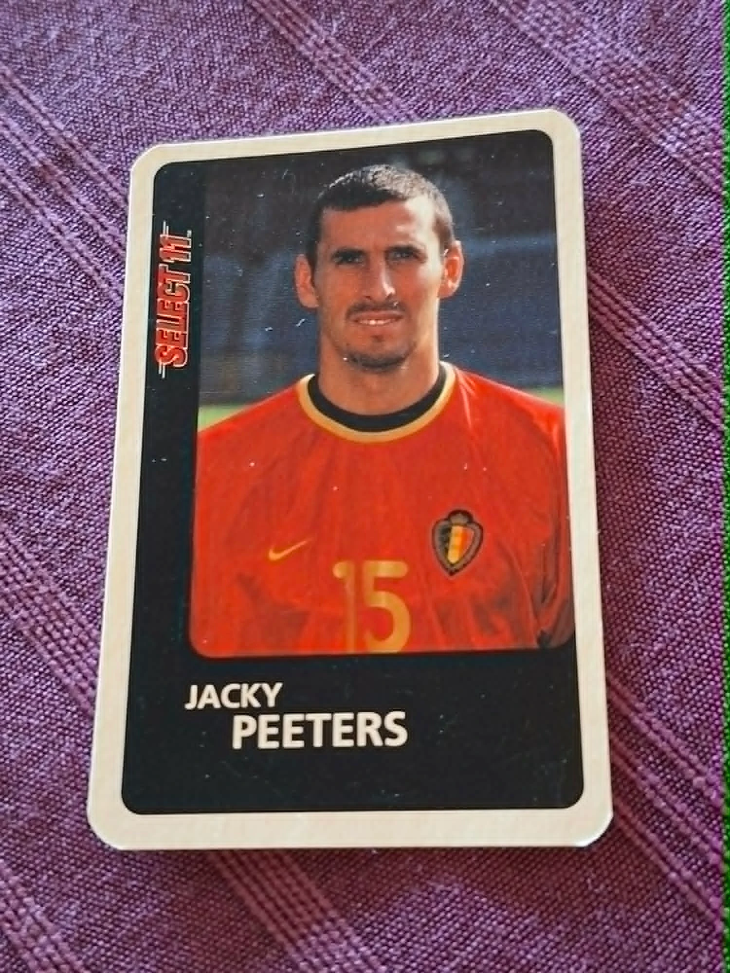 Voetbalkaart : Jacky Peeters / Rode Duivels